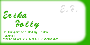 erika holly business card